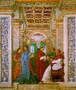 Melozzo da Forli Sixtus II with his Nephews and his Librarian Palatina USA oil painting reproduction